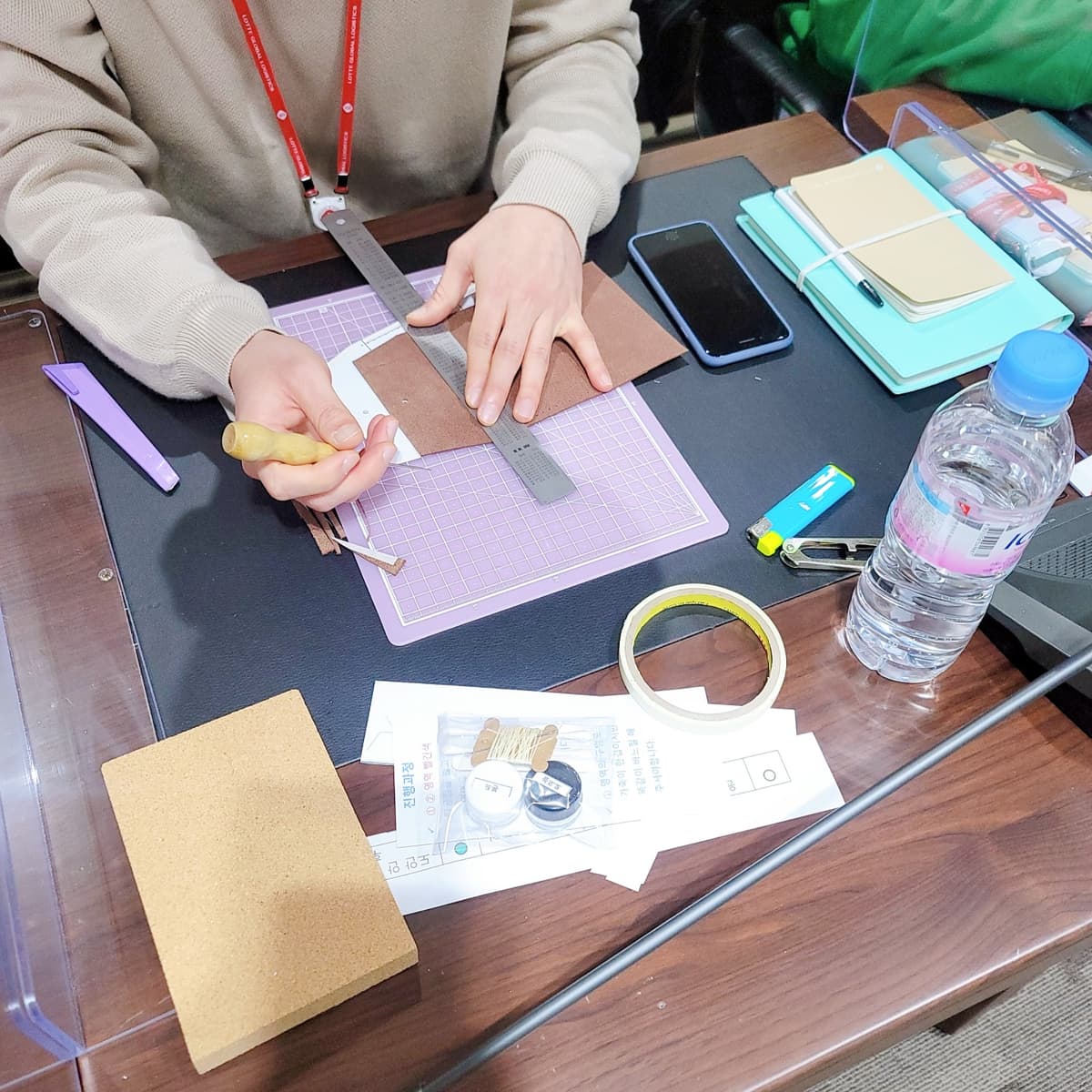 고퀄리티 가죽 명함지갑 파우치형 진행 사진 7