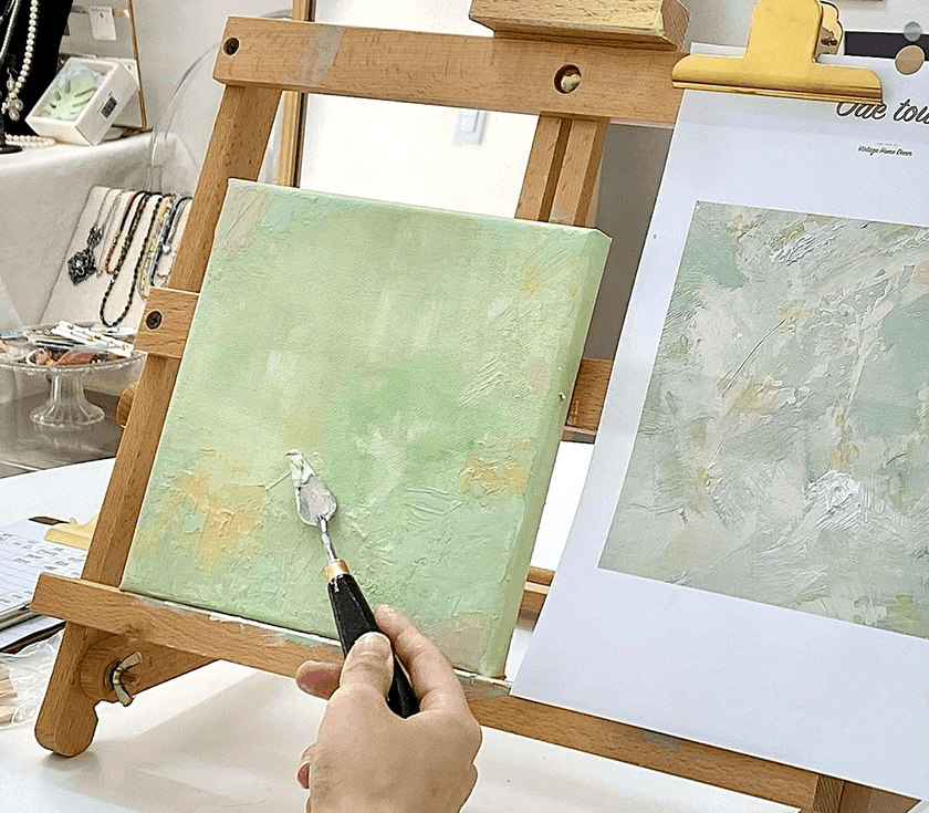 백드롭 페인팅 진행 사진 2