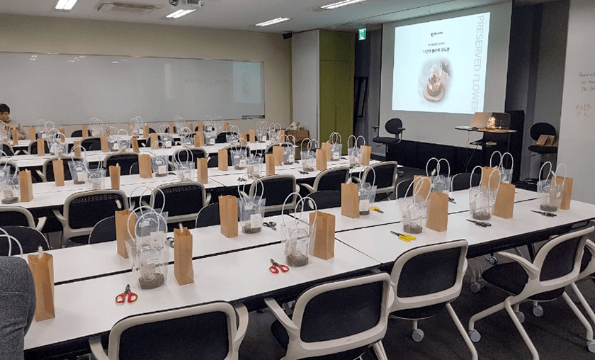 프리저브드 플라워 무드등 진행 사진 1