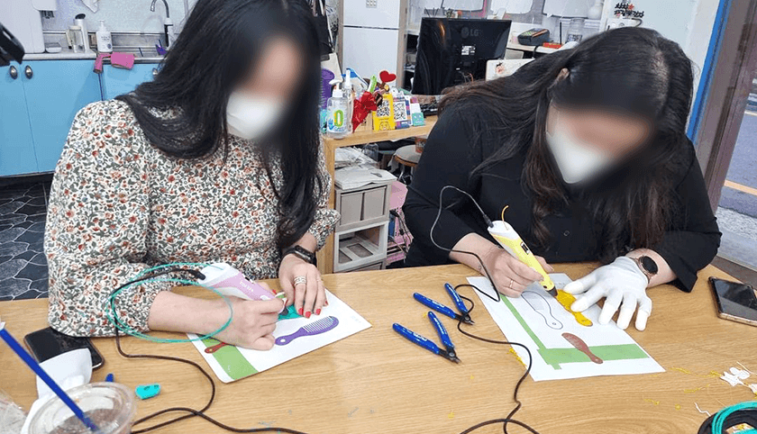 3D 펜 아트 진행 사진 1