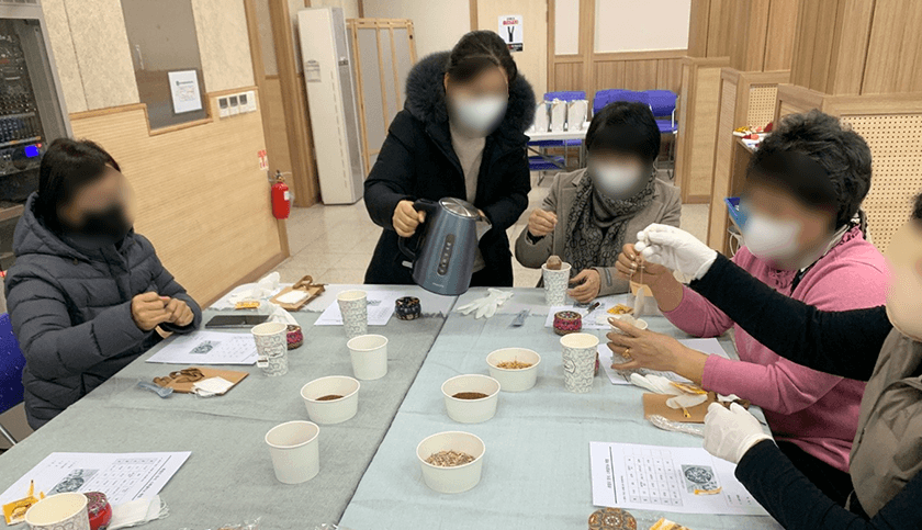 꽃차 클래스 진행 사진 2