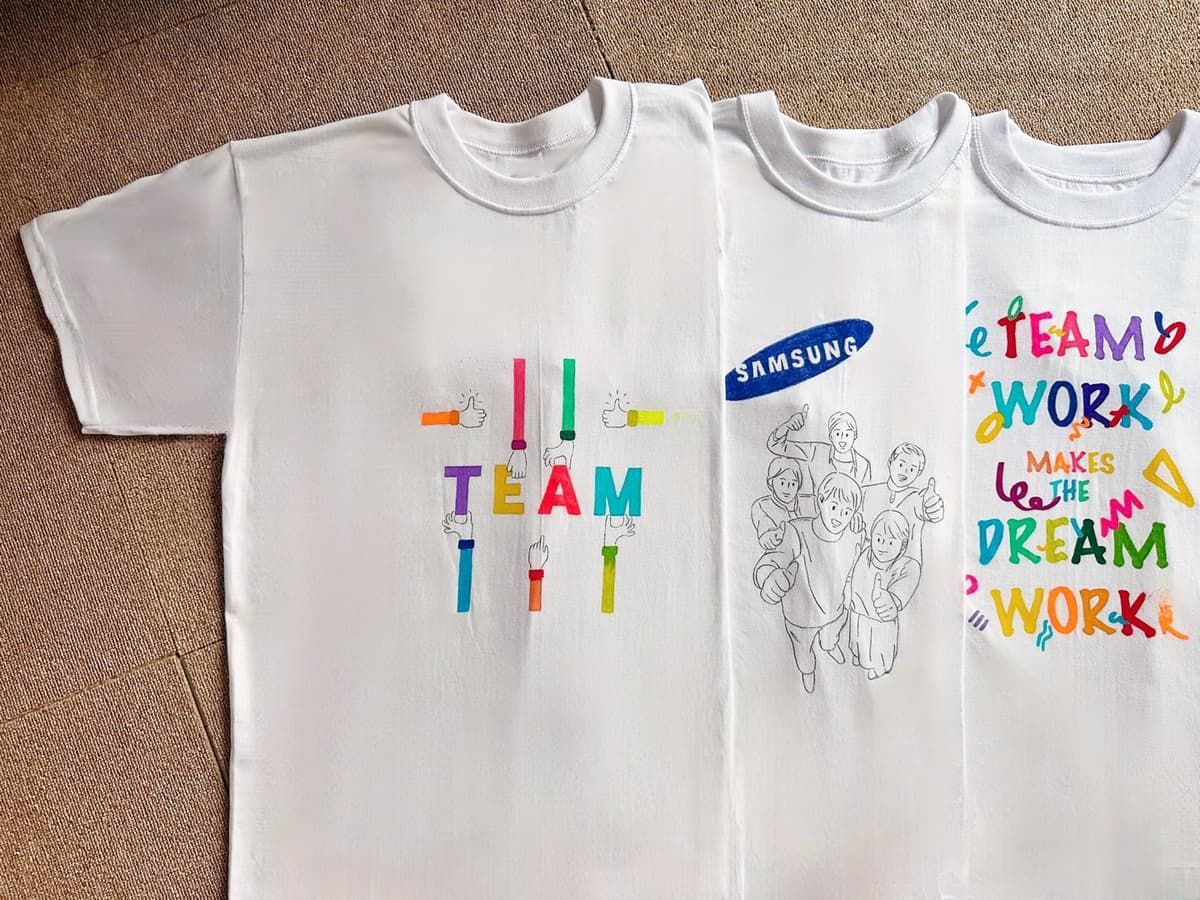 비전 티셔츠 페인팅 진행 사진 2