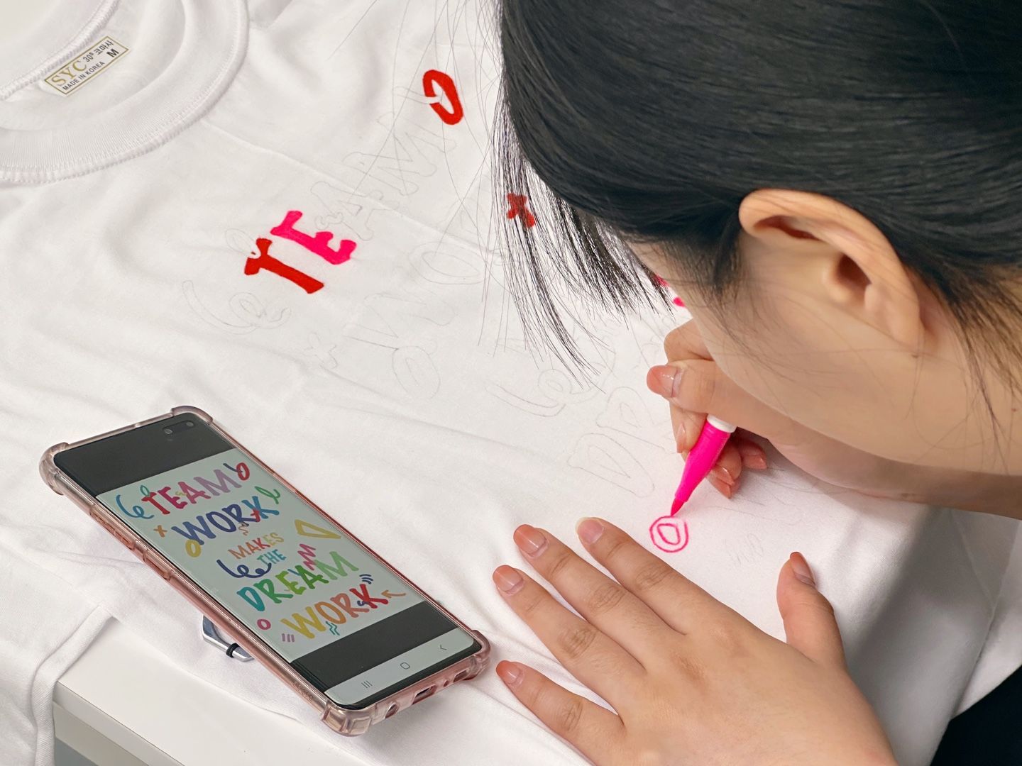 비전 티셔츠 페인팅 진행 사진 3