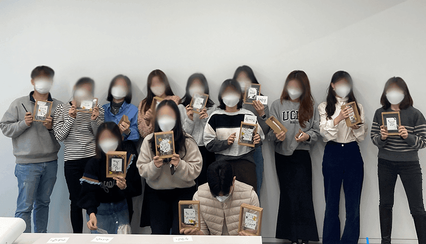 캘리압화액자 진행 사진 4