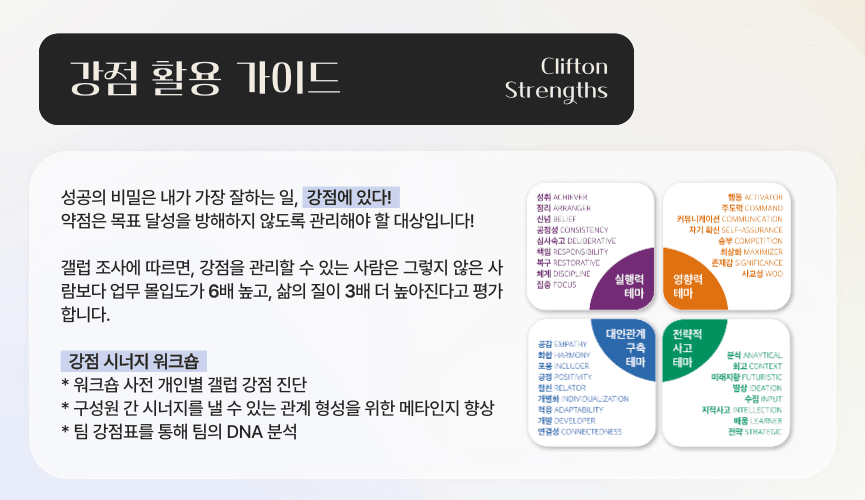 갤럽 강점 기반 팀빌딩 전략 진행 사진 2