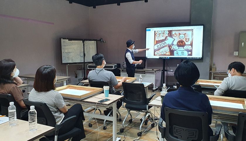 샌드아트 진행 사진 2