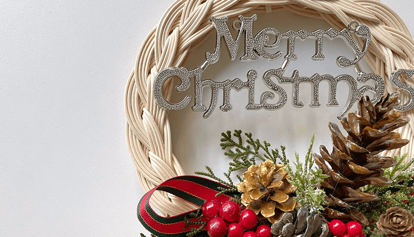 크리스마스 라탄 리스-image-3