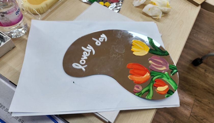 거울페인팅 진행 사진 3