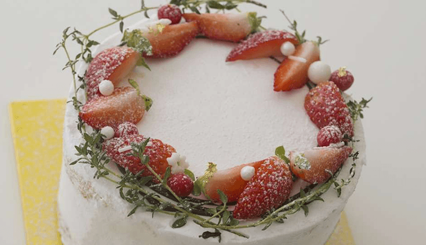 크리스마스 리스 케이크 진행 사진 3