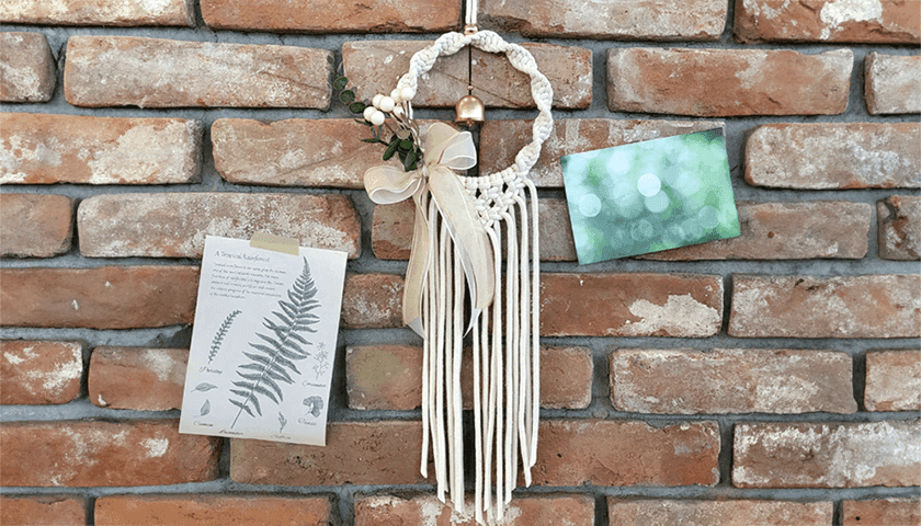 마크라메 플라워 리스 도어벨 상품 이미지 4