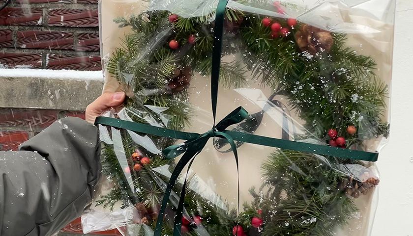 크리스마스 생화 리스 상품 이미지 5