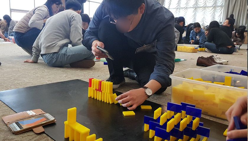 팀빌딩 도미노 프로젝트 진행 사진 4