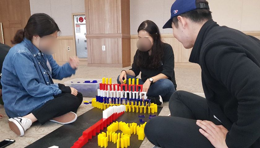 팀빌딩 도미노 프로젝트 진행 사진 6