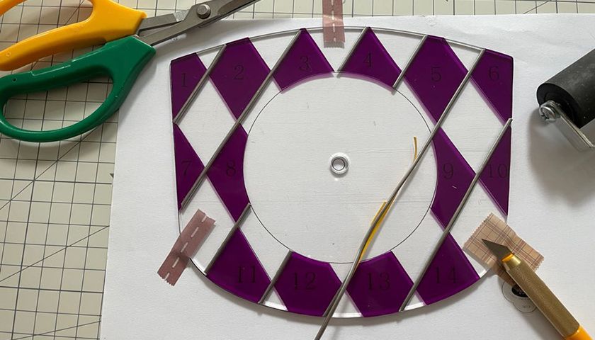 글라스아트 방패 시계 상품 이미지 6