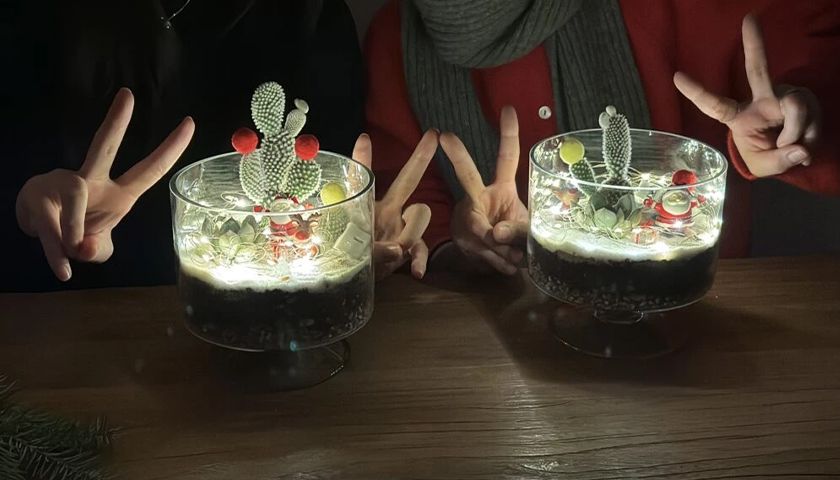크리스마스 다육이 테라리움 진행 사진 5