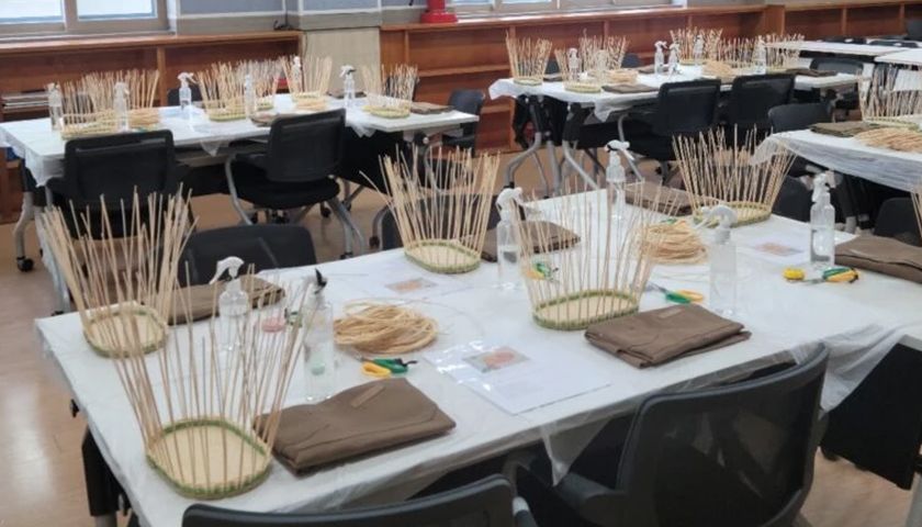 라탄 트레이 바구니 진행 사진 2