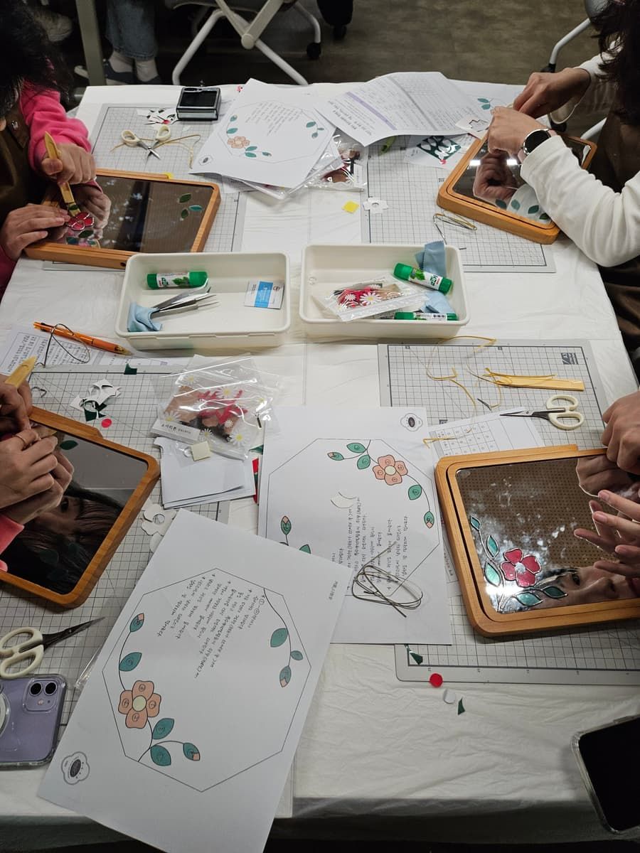 글라스아트 거울 진행 사진 2