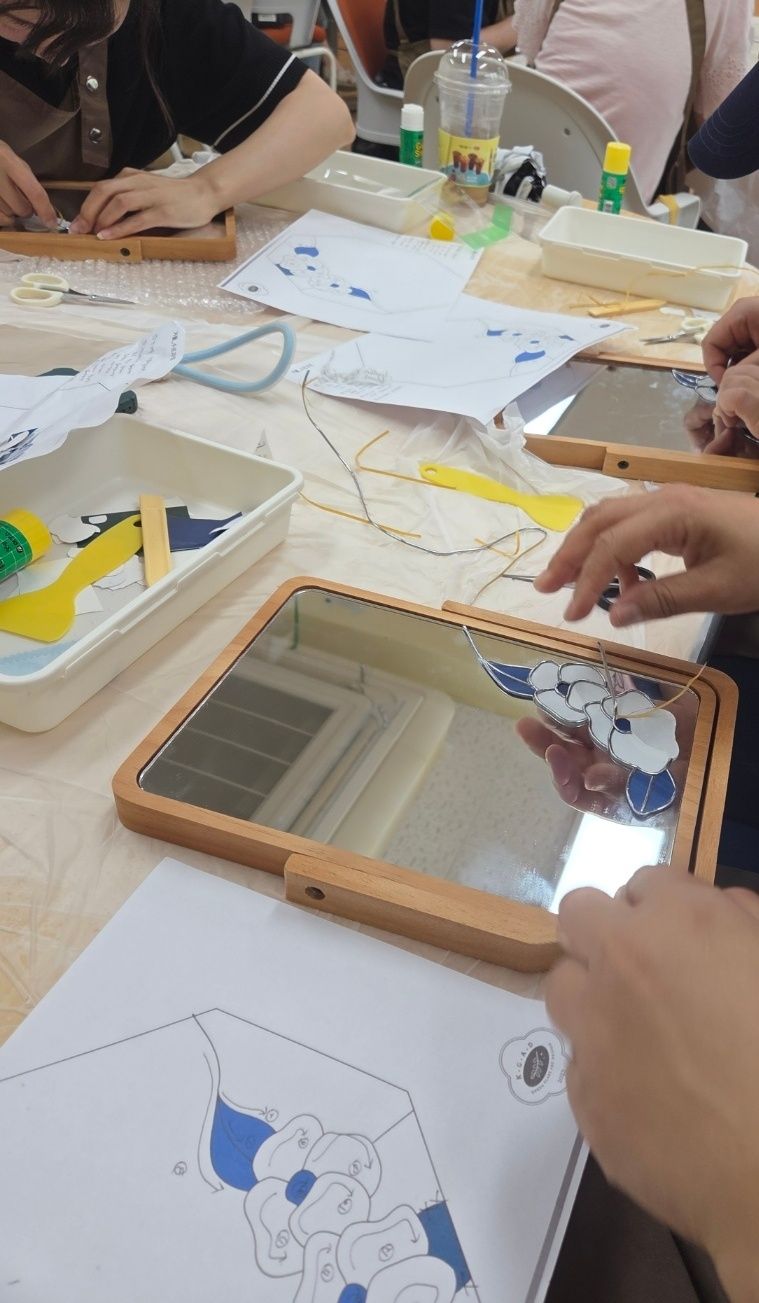 글라스아트 거울 진행 사진 3