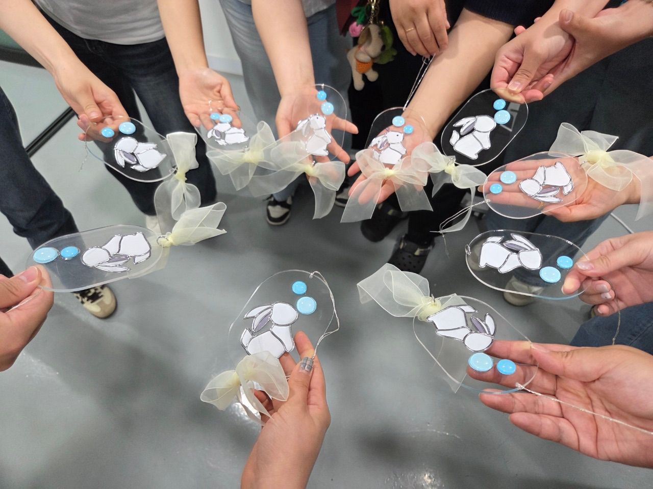 글라스아트 토끼 선캐처