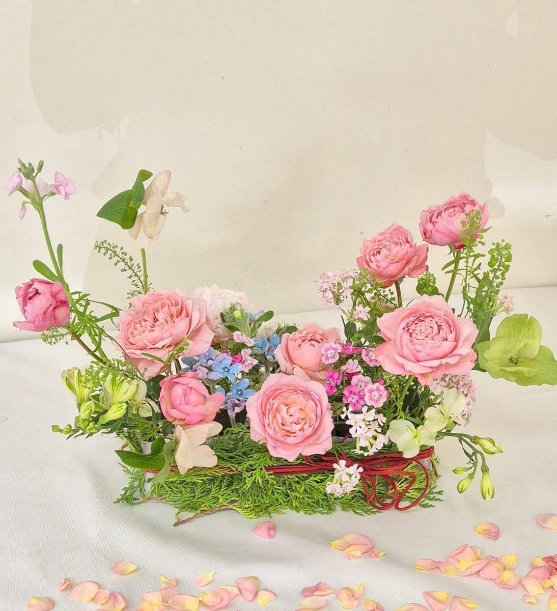 감성 디자인, 플라워 커버링 센터피스 진행 사진 2