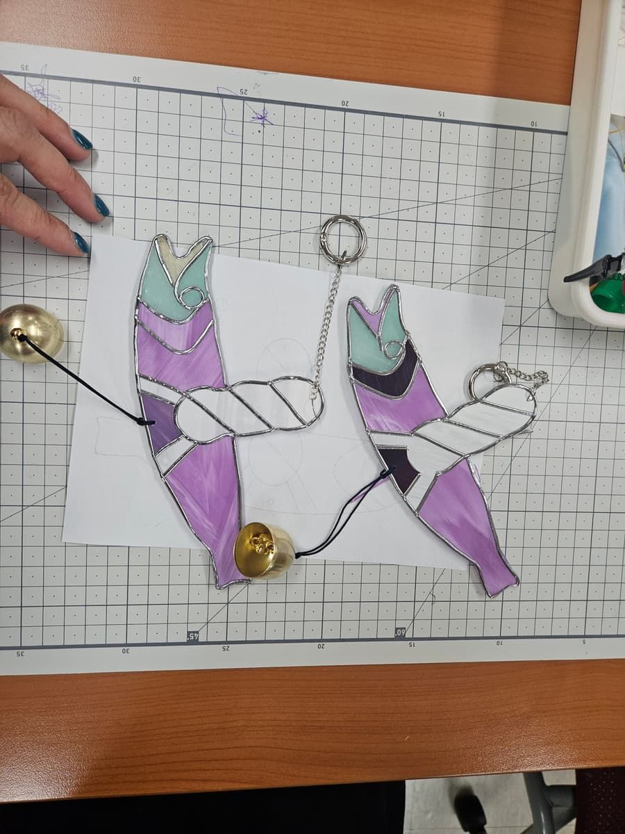 글라스아트 액막이 명태 도어벨 진행 사진 2