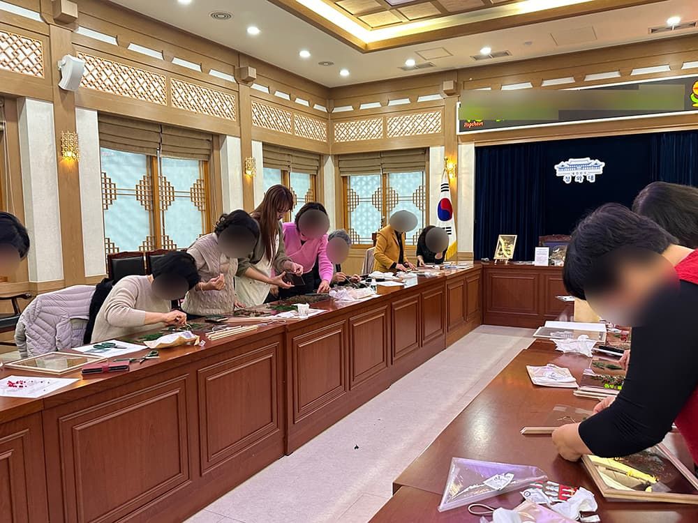 레터링 플라워 트리 액자 진행 사진 6