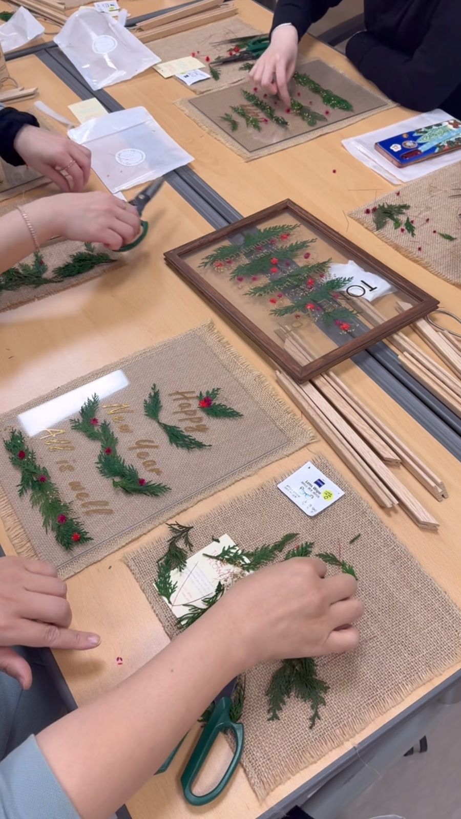 레터링 플라워 트리 액자 진행 사진 2