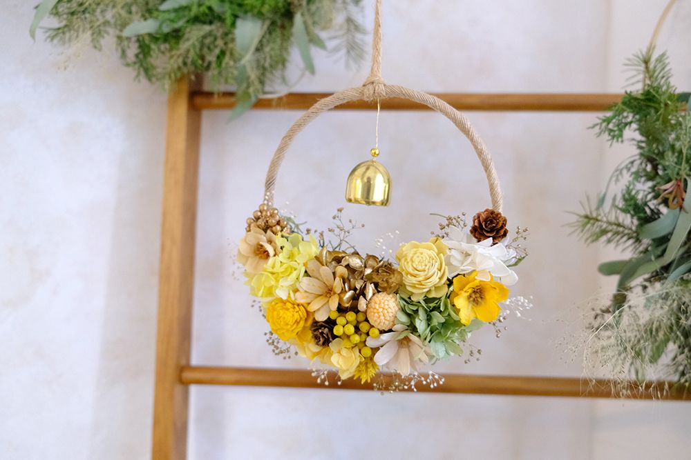 시들지않는 미니 플라워 리스 상품 이미지 6