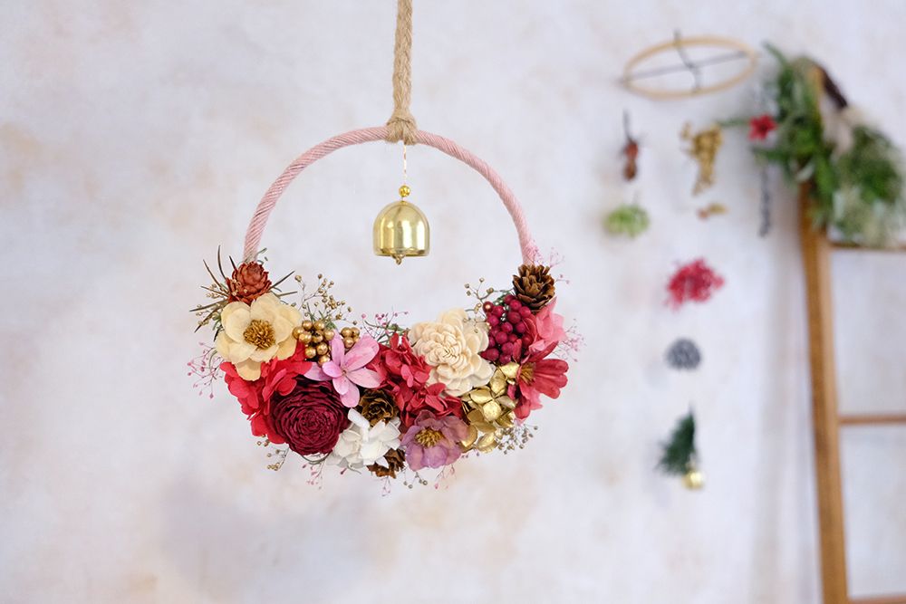 시들지않는 미니 플라워 리스 상품 이미지 7