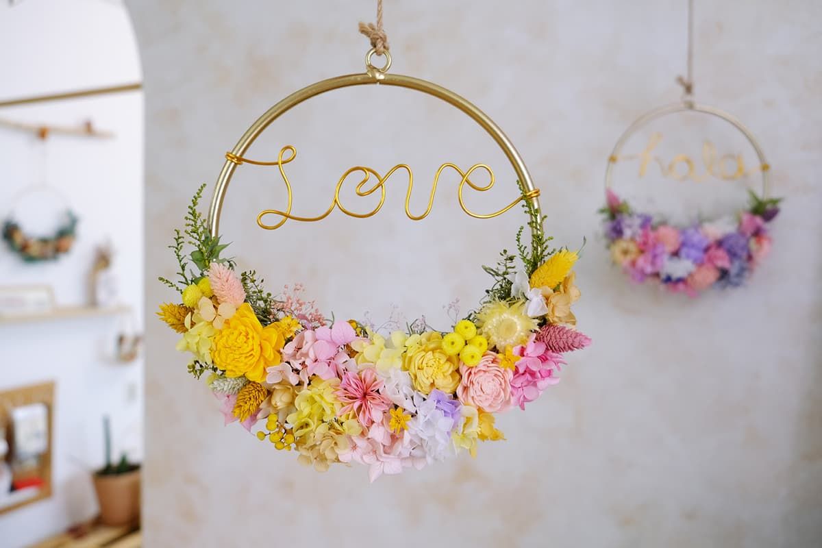 프리저브드 플라워 레터링 리스 상품 이미지 5