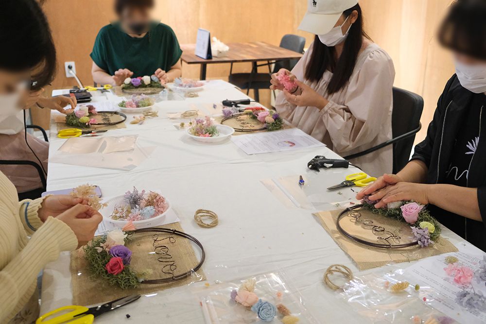 프리저브드 플라워 레터링 리스 상품 이미지 7