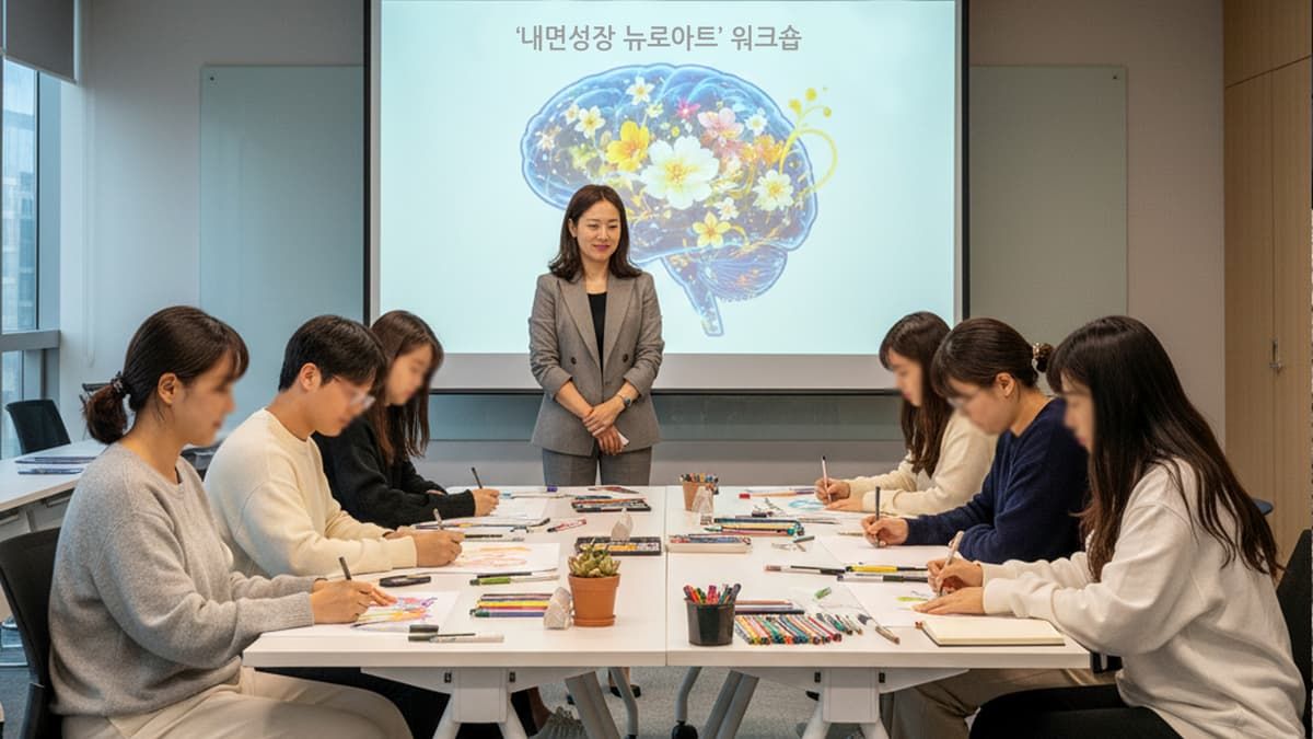 건강한 마인드셋 뇌과학 심리미술 진행 사진 2