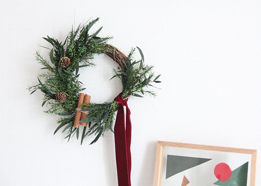 크리스마스 그린 리스 진행 사진 2