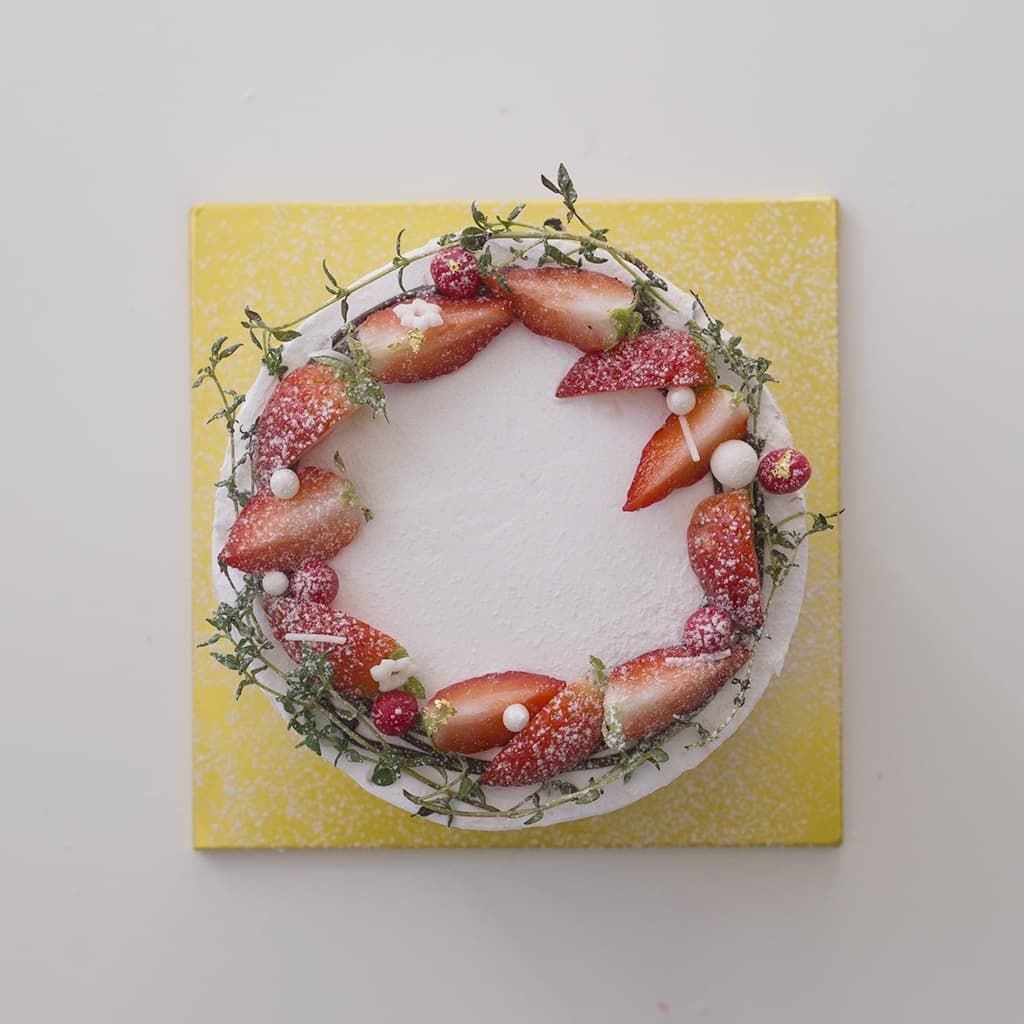 크리스마스 리스 케이크