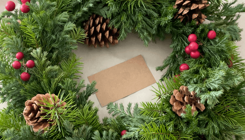 크리스마스 생화 리스