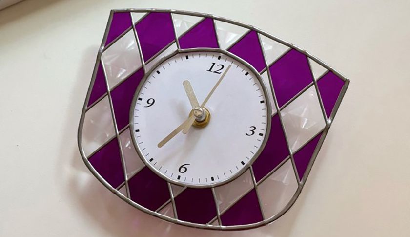 글라스아트 방패 시계 상품 이미지 1