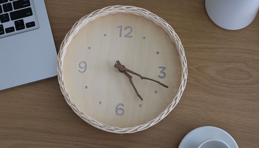 라탄 벽시계 상품 이미지 1