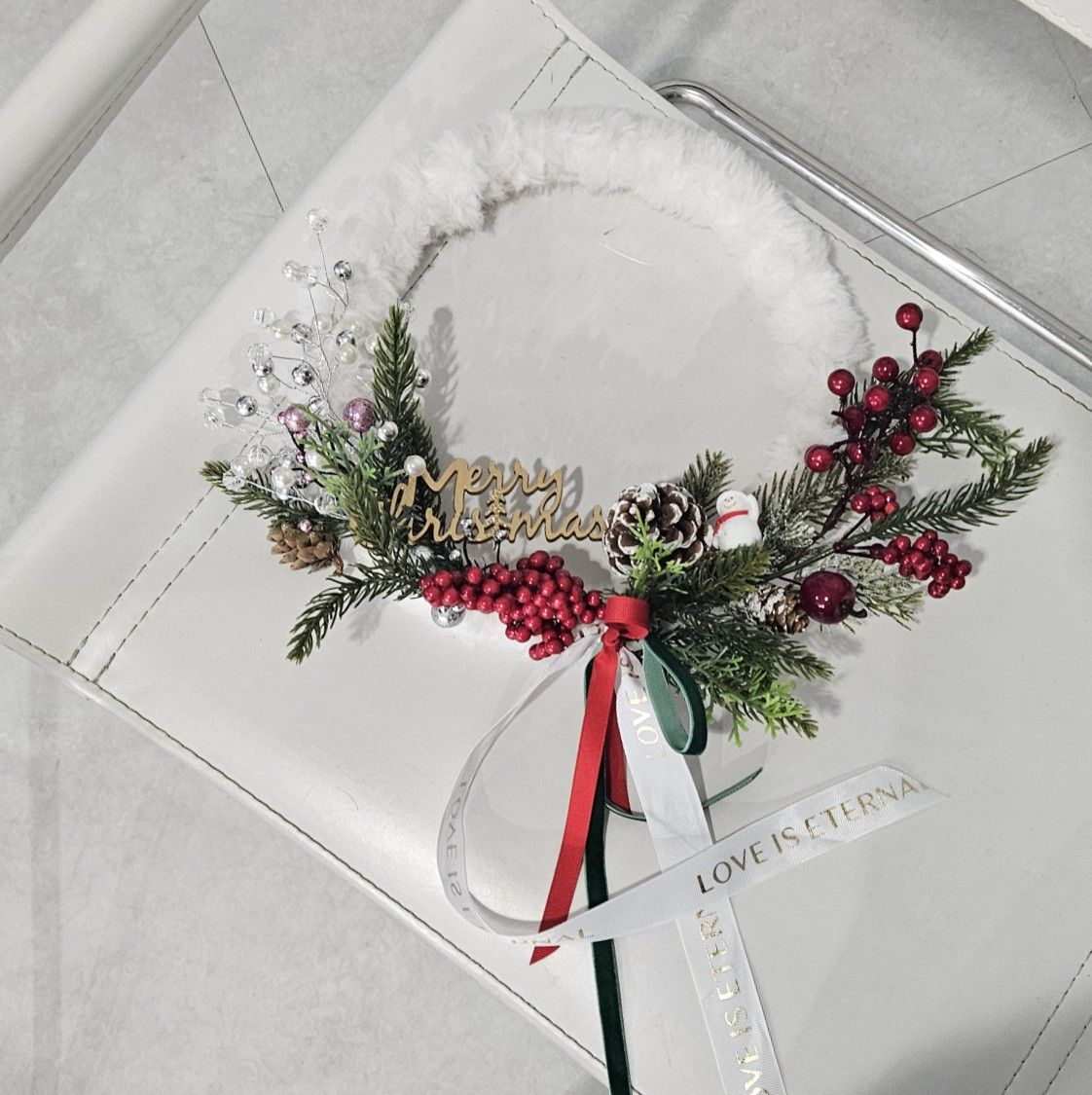 몽글몽글 크리스마스 모루 리스 썸네일