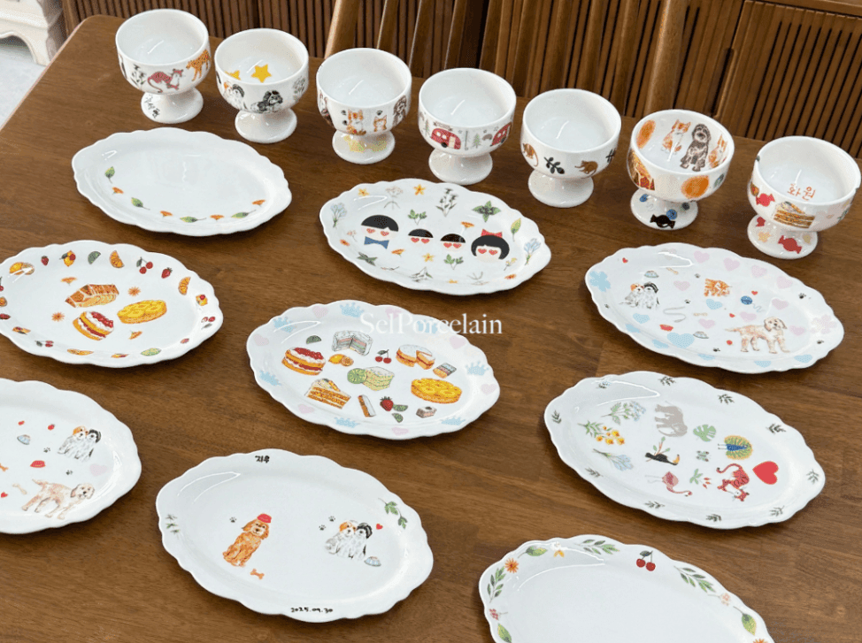 나다운 예술을 그릇 위로, 포셀아트 도자기 진행 사진 3