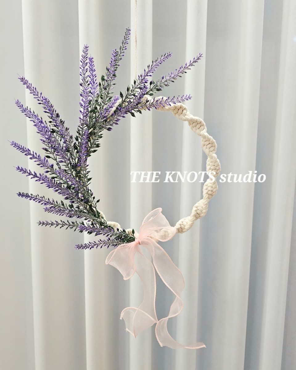 마크라메 라벤더 리스 상품 이미지 7