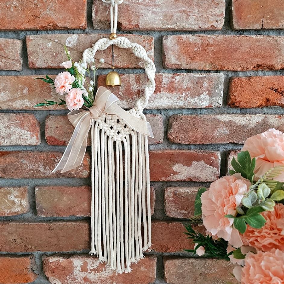 마크라메 플라워 리스 도어벨 진행 사진 3