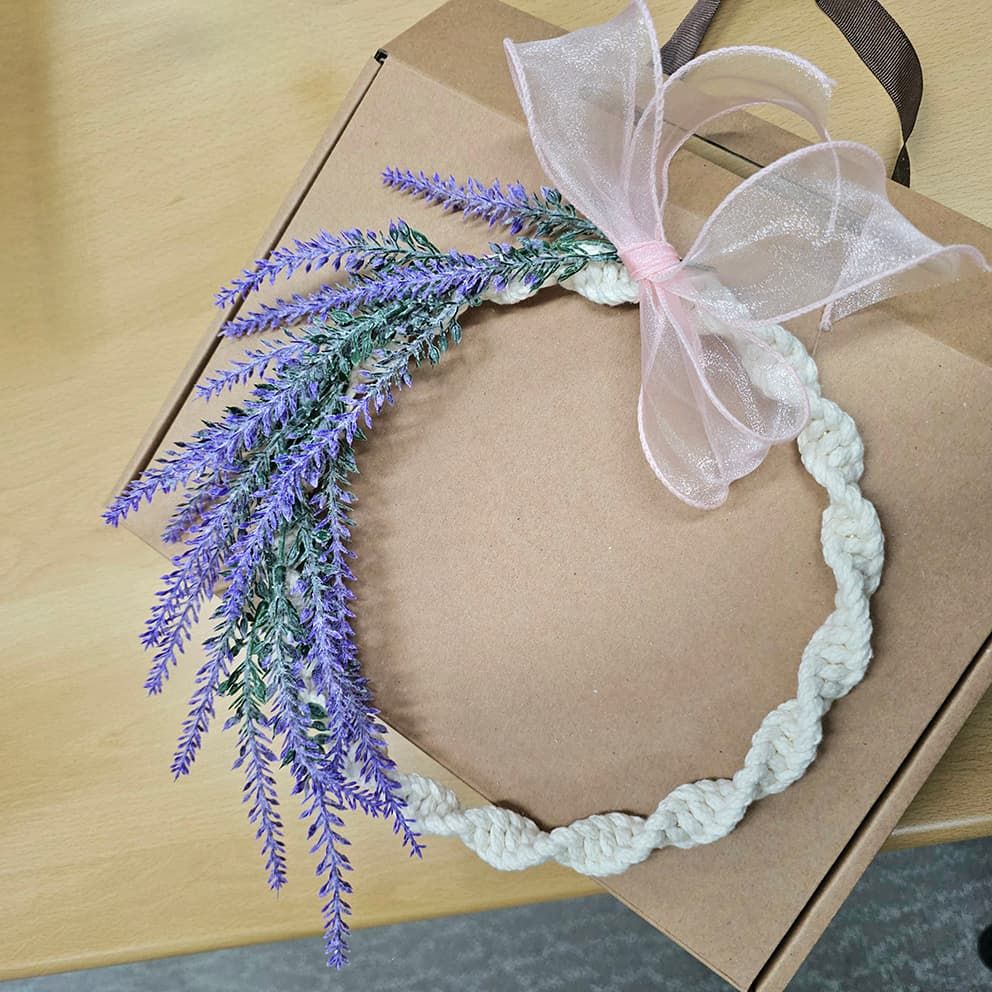 마크라메 라벤더 리스 상품 이미지 6