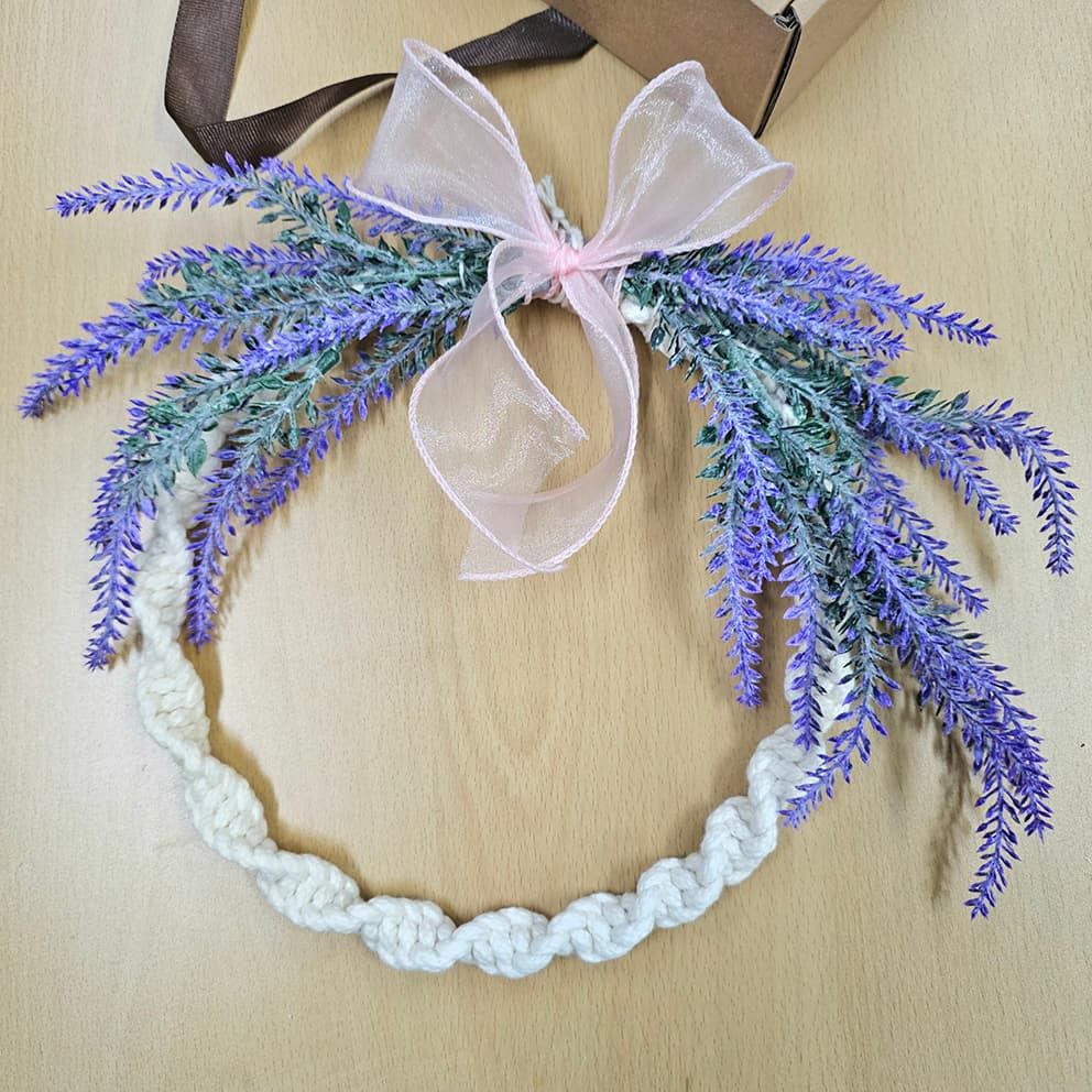 마크라메 라벤더 리스 상품 이미지 4