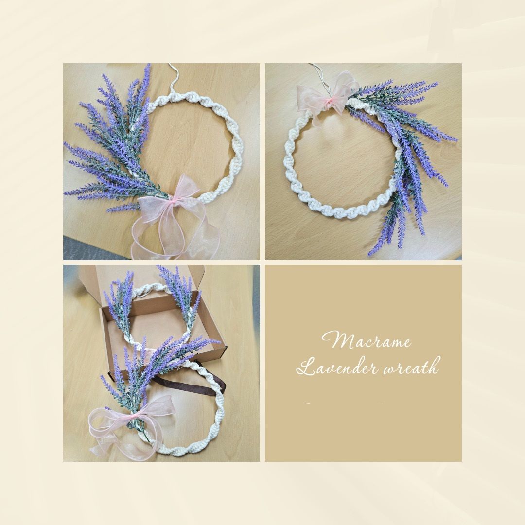 마크라메 라벤더 리스 상품 이미지 8
