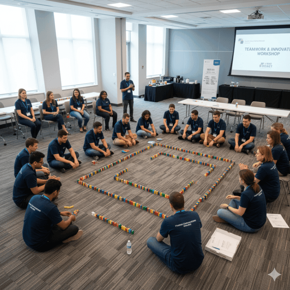 무너져도 괜찮아! 도미노 팀빌딩 진행 사진 2