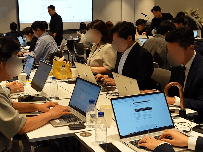 AI 에이전트 협업 기획부터 시각화까지, 실무 보고서 완성 워크숍 진행 사진 3