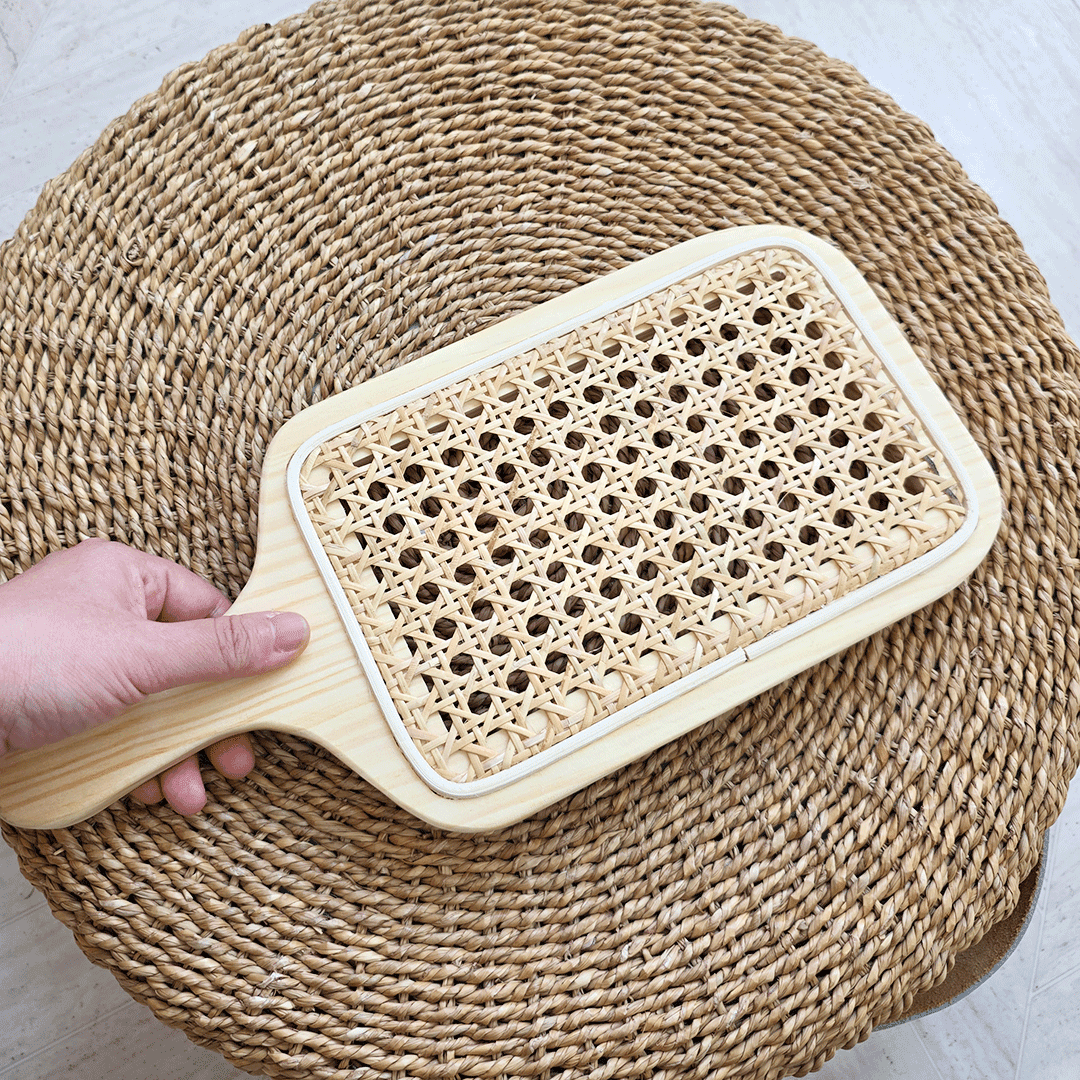 라탄 케인 트레이, 손잡이 우드 플레이트 프로그램 진행 사진 2