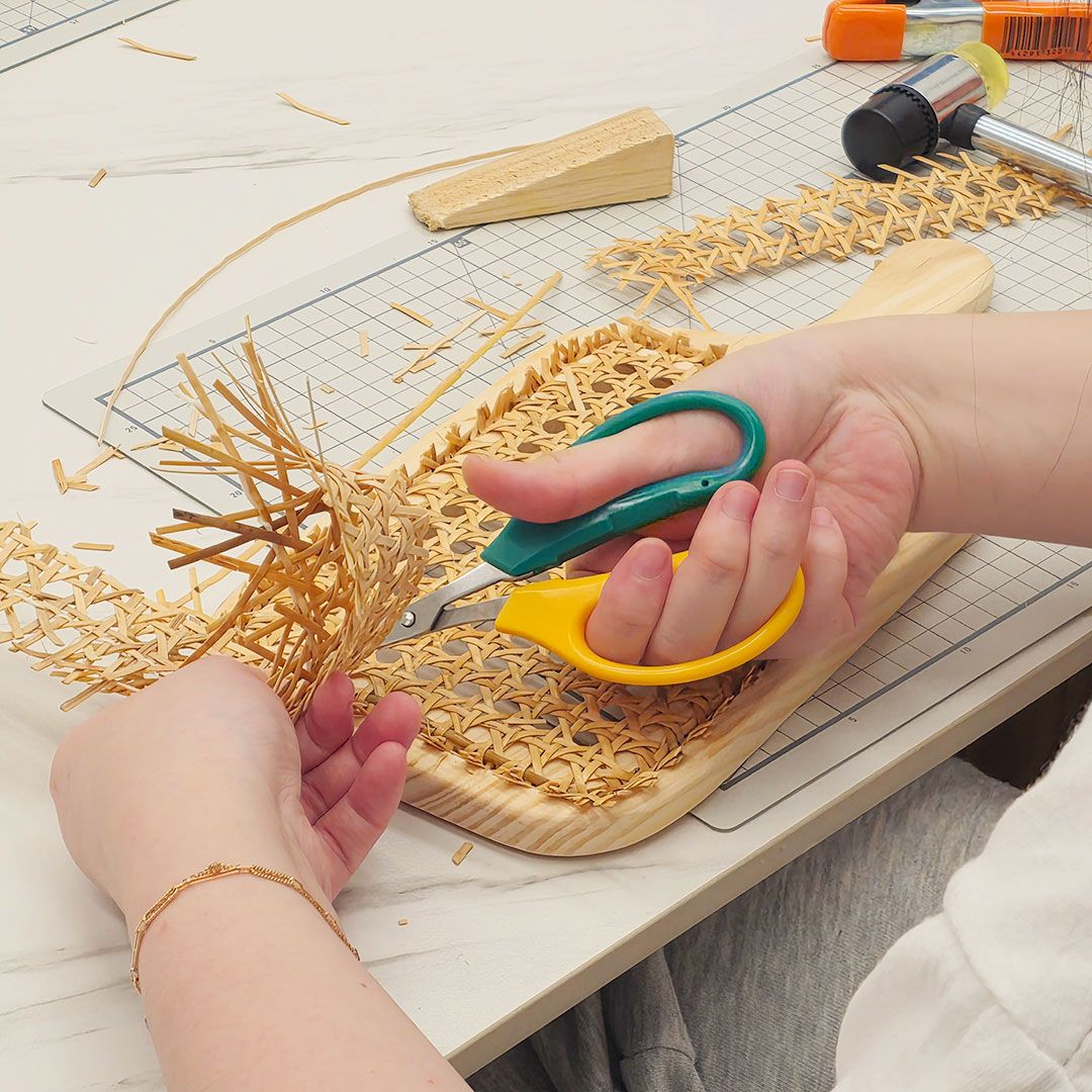 라탄 케인 트레이, 손잡이 우드 플레이트 프로그램 상품 이미지 7