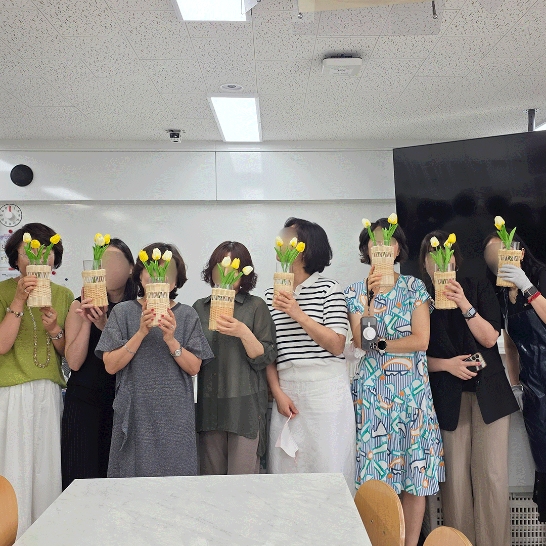 공간에 감성을 채우는, 라탄 화병 꽃병 프로그램 진행 사진 7