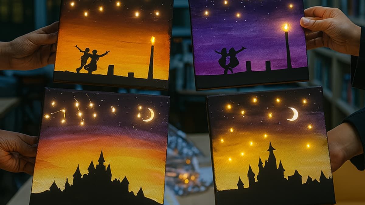 LED 장식을 더한 페인팅조명 힐링클래스